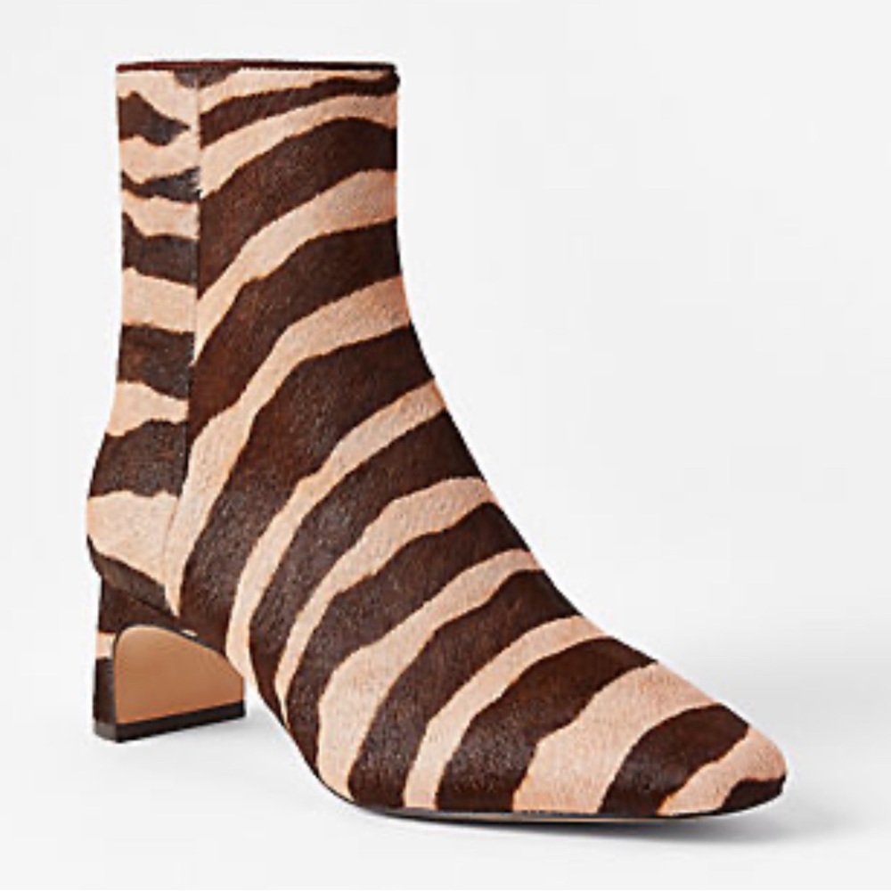 Zebra Print Ankle Boots